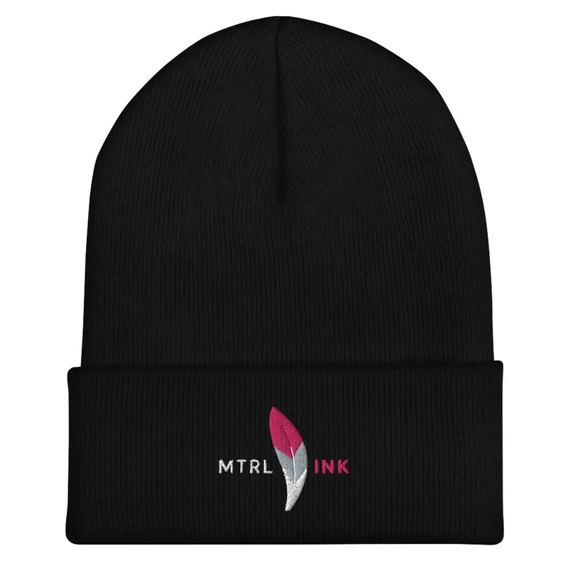 Ink Feather Dark Beanie